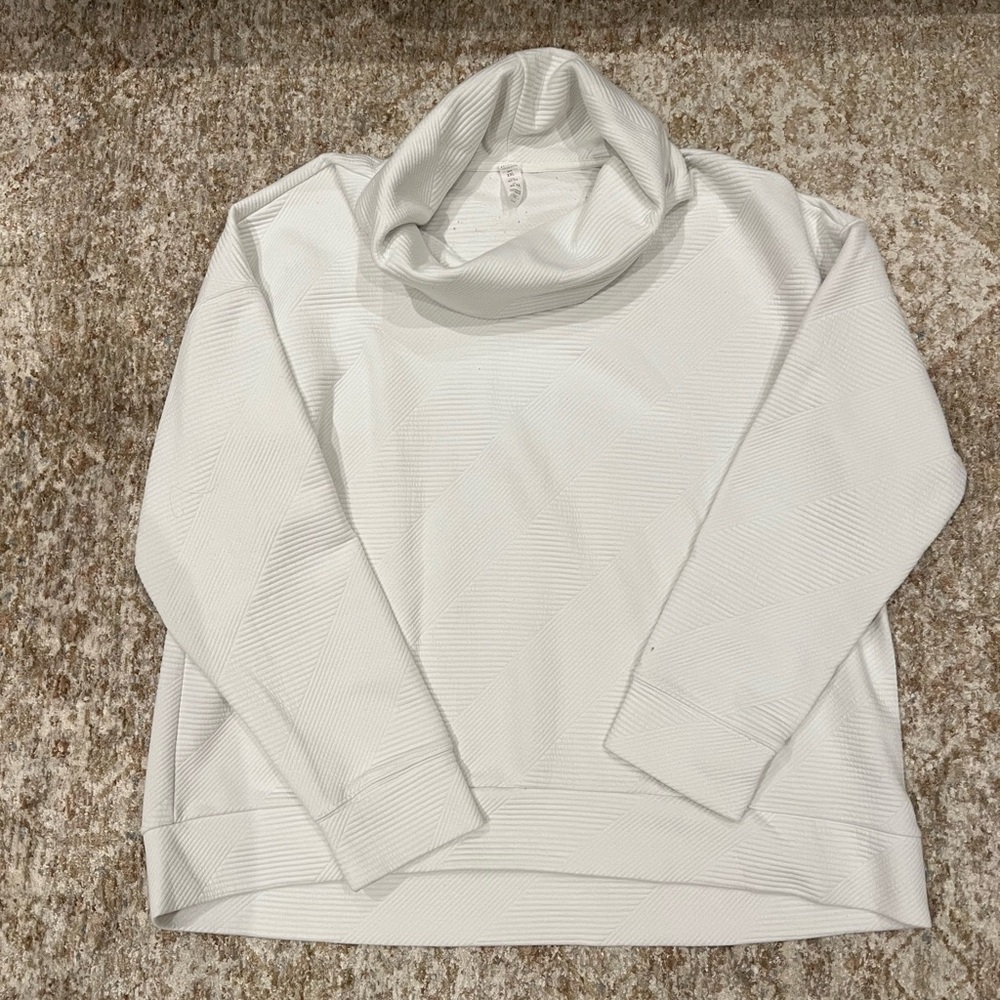 Balance Collection White Cowl Neck Sweater